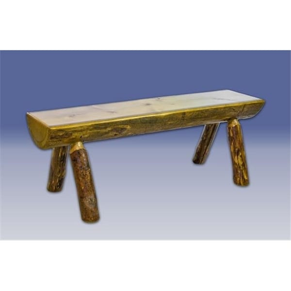 Montana Woodworks MWGCHLB6 Glacier Country 6' Half Log Bench MWGCHLB6 - main